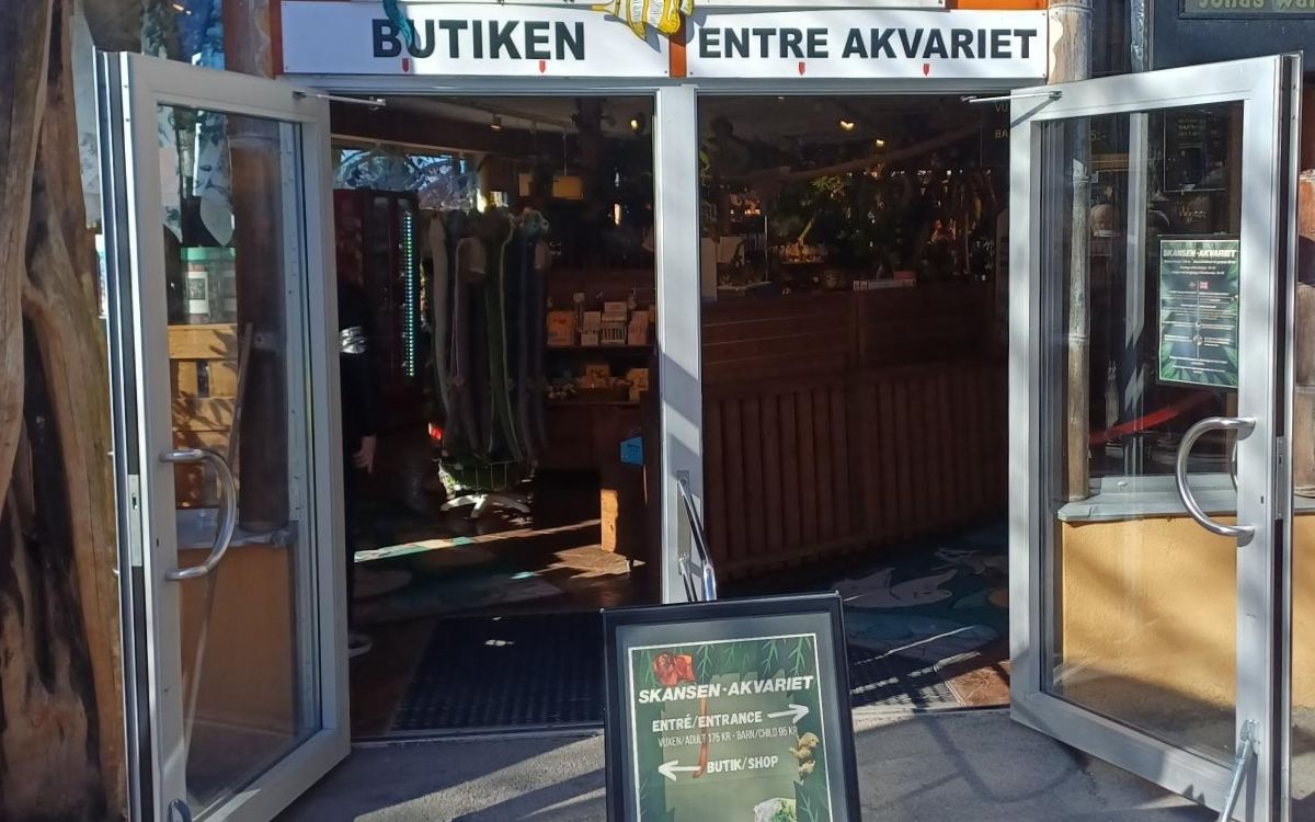 Entré hos Skansen-Akvariet