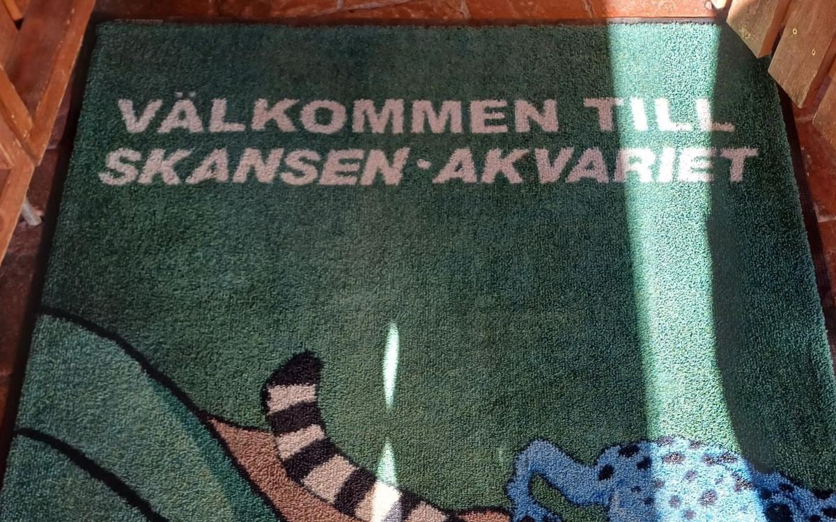 LogoMat med djurmotiv hos Skansen-Akvariet