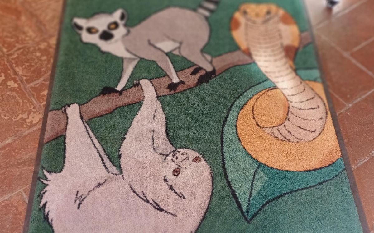 LogoMat med djurmotiv hos Skansen-Akvariet